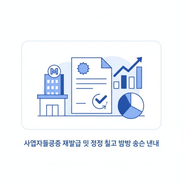 사업자등록증 재발급 및 정정 신고 방법 상세 안내